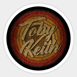 arjunthemaniac,circle retro faded Toby Keith Sticker